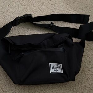 Herschel Supply Company Black Waist Pack with Front Patch